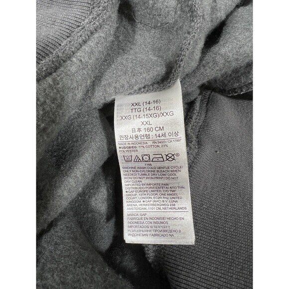 GAP Kids Size XXL 14/16 Disney Relaxed Graphic Hoodie! Dark Gray! Mickey Pluto - Picture 8 of 9